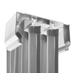 Silver curtain track stretch ceiling profile