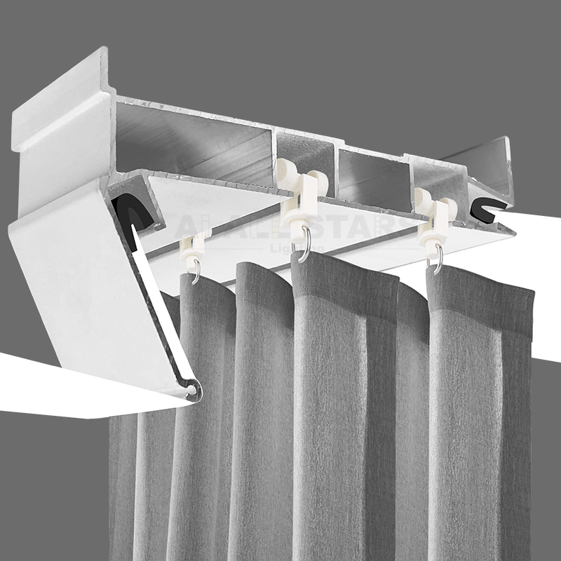 Apartment Seamless Ceiling Curtain Stretch Ceiling Profile