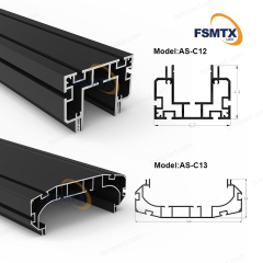 AS-C12 Commercial Decoration Curtain Stretch Ceiling Profile