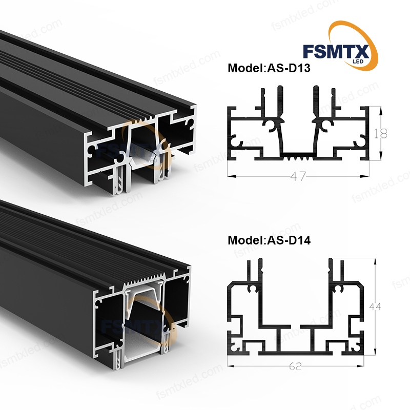 AS-D13 Factory Price PVC Ceiling Led Stretch Ceiling Profile