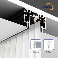 AS-C12 Commercial Decoration Curtain Stretch Ceiling Profile
