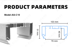 AS-C10 Ceiling Decoration Curtain Stretched Ceiling Profile