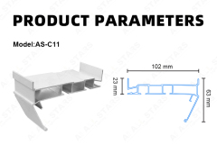 Apartment Seamless Ceiling Curtain Stretch Ceiling Profile