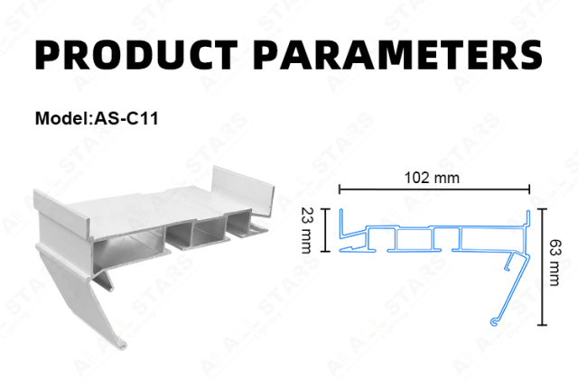 Apartment Seamless Ceiling Curtain Stretch Ceiling Profile