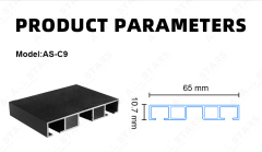 AS-C9 Hidden Curtain Track Curtain Stretch Ceiling Profile