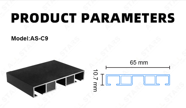 AS-C9 Hidden Curtain Track Curtain Stretch Ceiling Profile