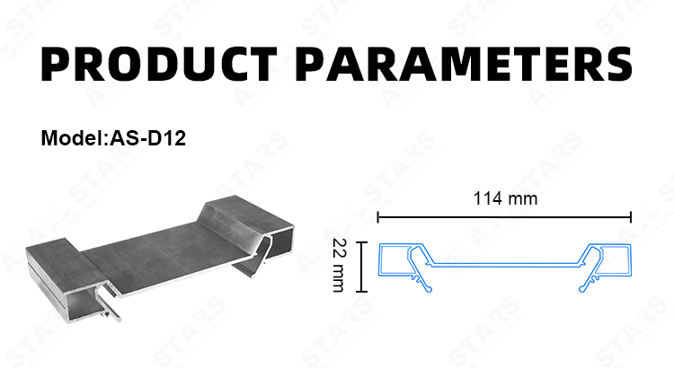 AS-D12 Float Lighting Ceiling Led Stretch Ceiling Profile