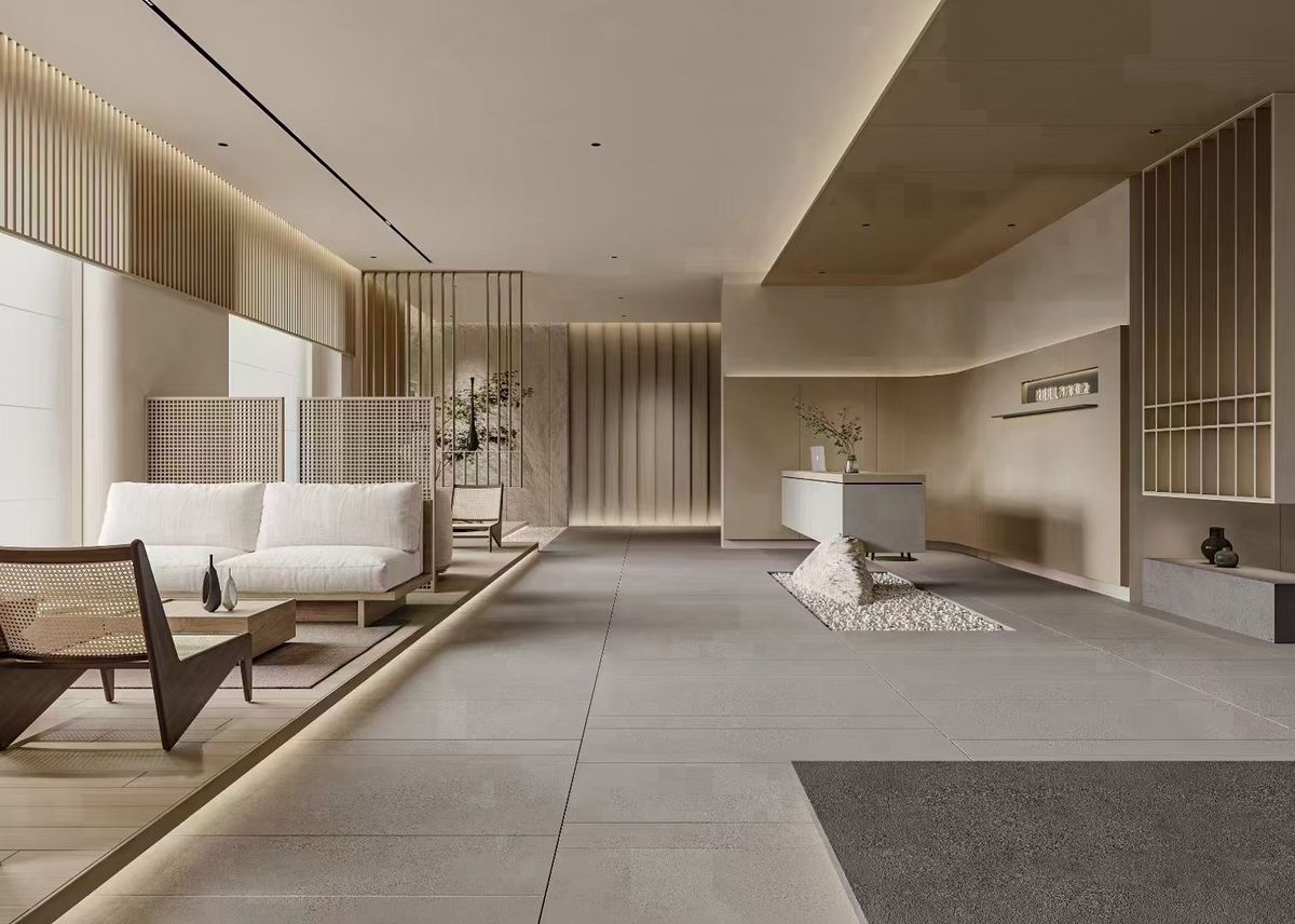 stretch ceiling lighting transform reception area