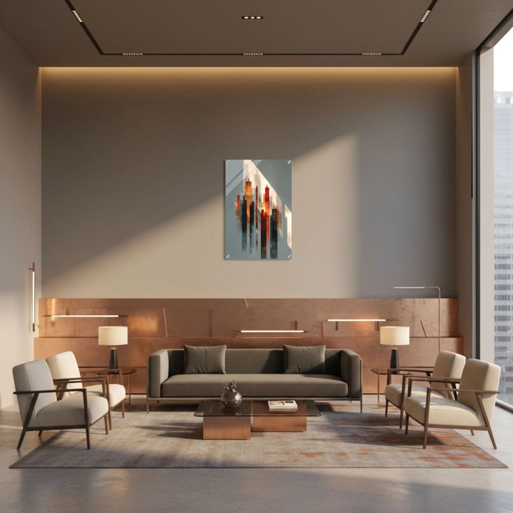 smart magnetic track lighting solution in Company reception area