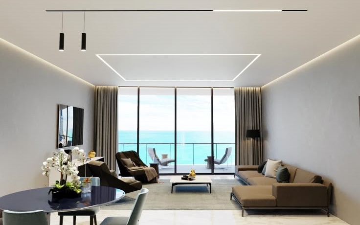 Stretch Ceiling with Integrated Lighting