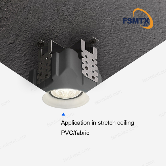 Plastic Abs Lamp Body Downlight Housing For Stretch Ceiling