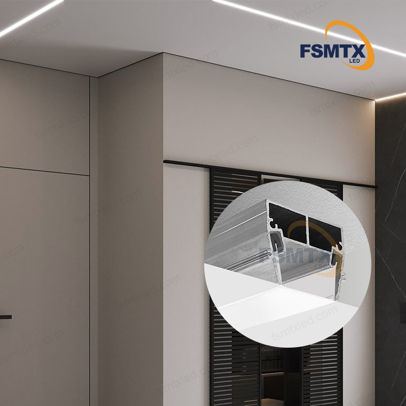 Hidden light strip stretch ceiling aluminum materials