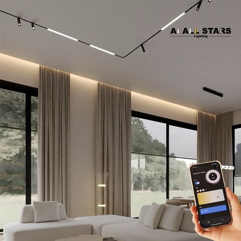 48v tuya remote control magnetic track light for living room