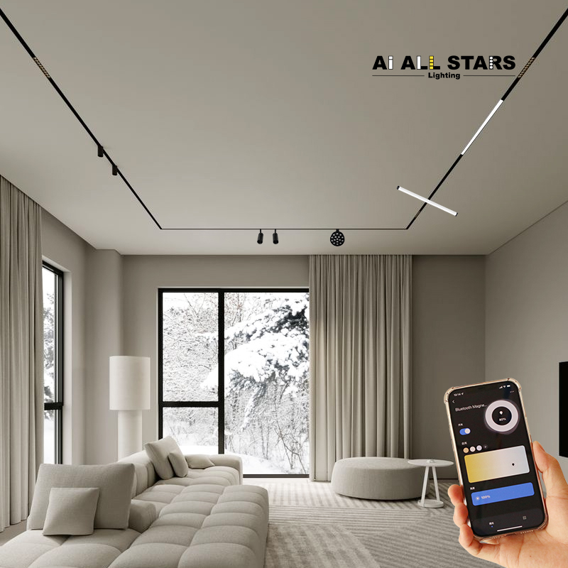  easy install flexible adjustment magnetic track light 