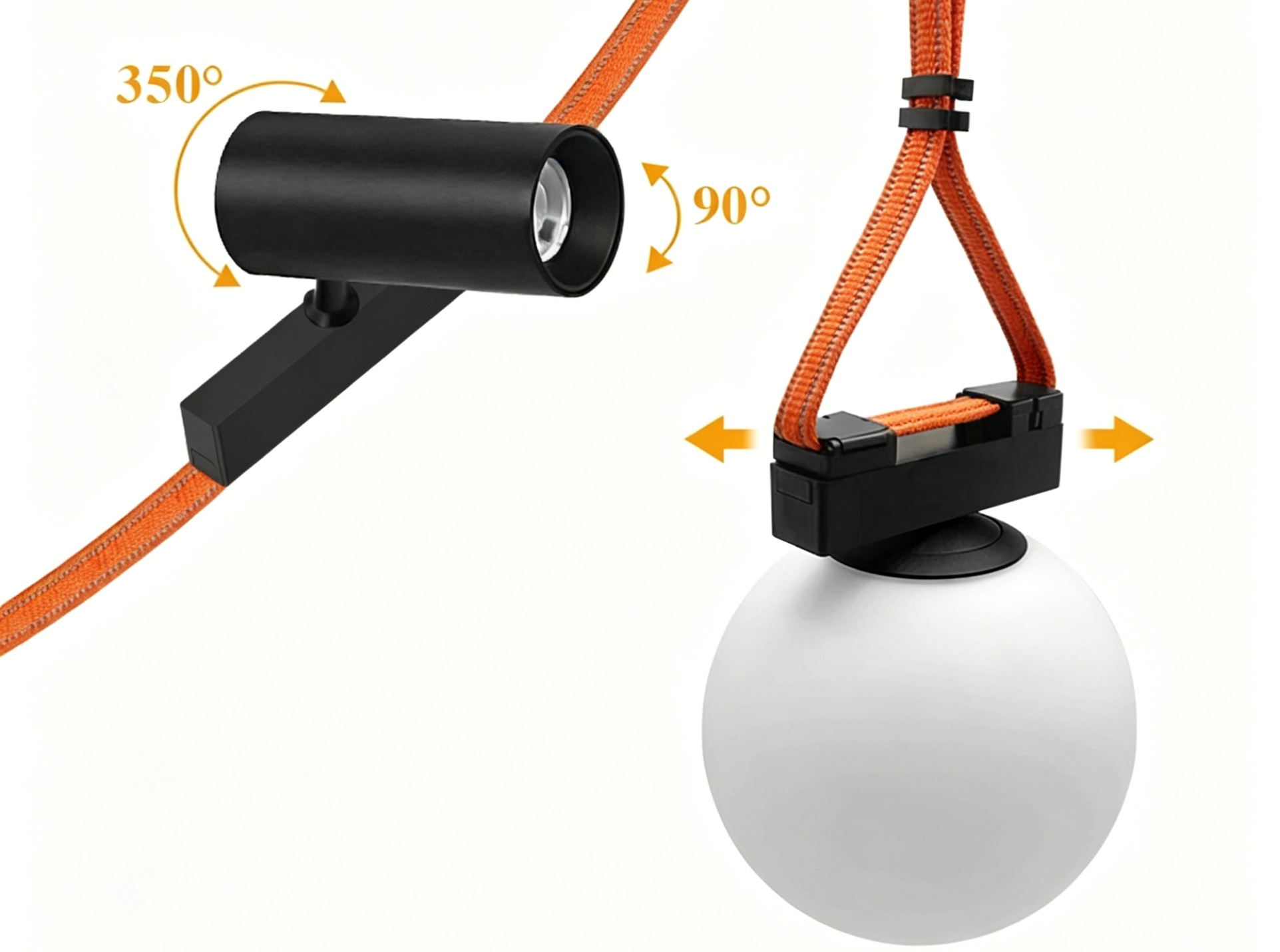 Tool-free flexible adjustment Ultra-thin magnetic track light