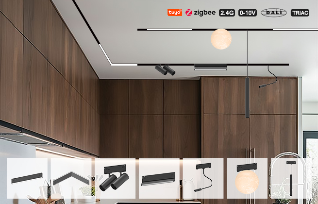 48V 10mm ultra thin magnetic track light