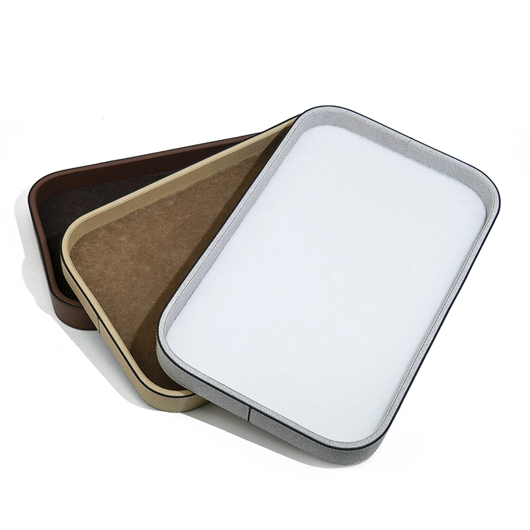 Wood Serving Tray with Yellow Metal Handles Great for Ottoman Food Breakfast Eating Tray Storage Tray With SABER Certificate