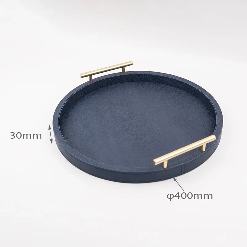 Wood Tray Set Serving MDF Wooden Round Serving Tray With Handles for Dinner Plate Bread Serving Tray With SABER Certificate