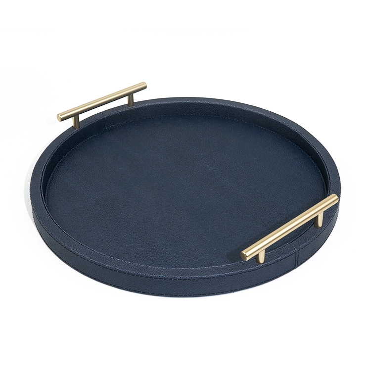 Wood Tray Set Serving MDF Wooden Round Serving Tray With Handles for Dinner Plate Bread Serving Tray With SABER Certificate