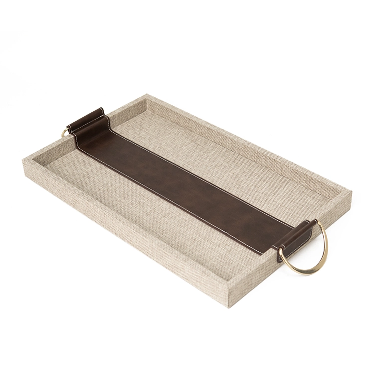 Luxury Wooden Trays Set Serving MDF Wooden Rectangular Serving Tray With Handles for Home Decorative Tray With SABER Certificate