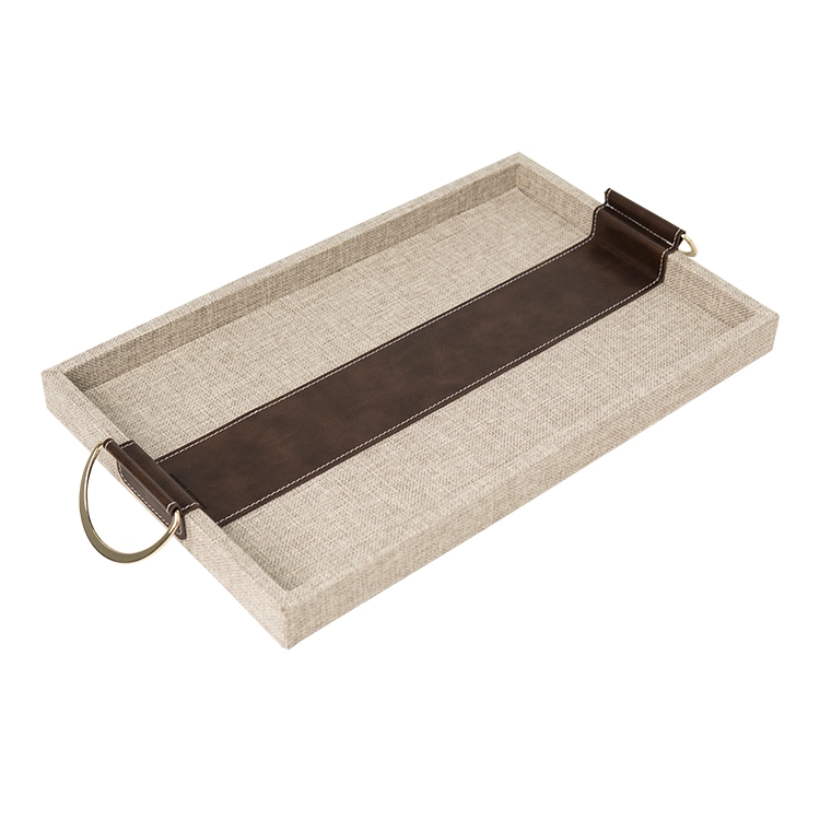 Luxury Wooden Trays Set Serving MDF Wooden Rectangular Serving Tray With Handles for Home Decorative Tray With SABER Certificate