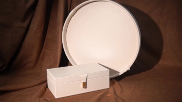Spot Goods Luxury PU Leather Box Rectangular Wooden Storage Flip MDF Wood Gift Box Handmade Case Box With SABER Certificate