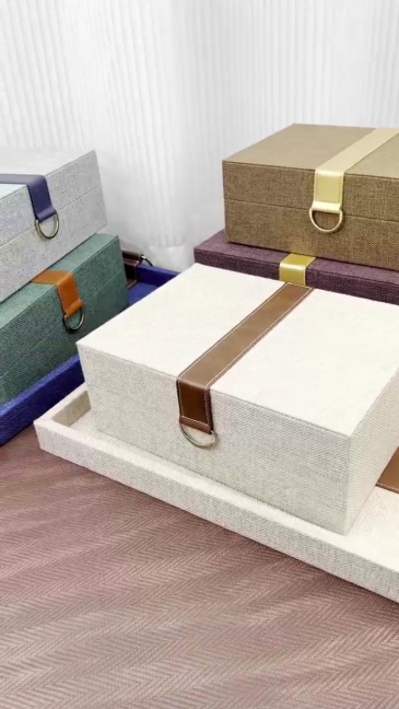 Manufacturers Spot Goods Selling As a Whole Set Date Box Pu Leather Wooden Gift Box Wooden Packaging Box With SABER Certificate