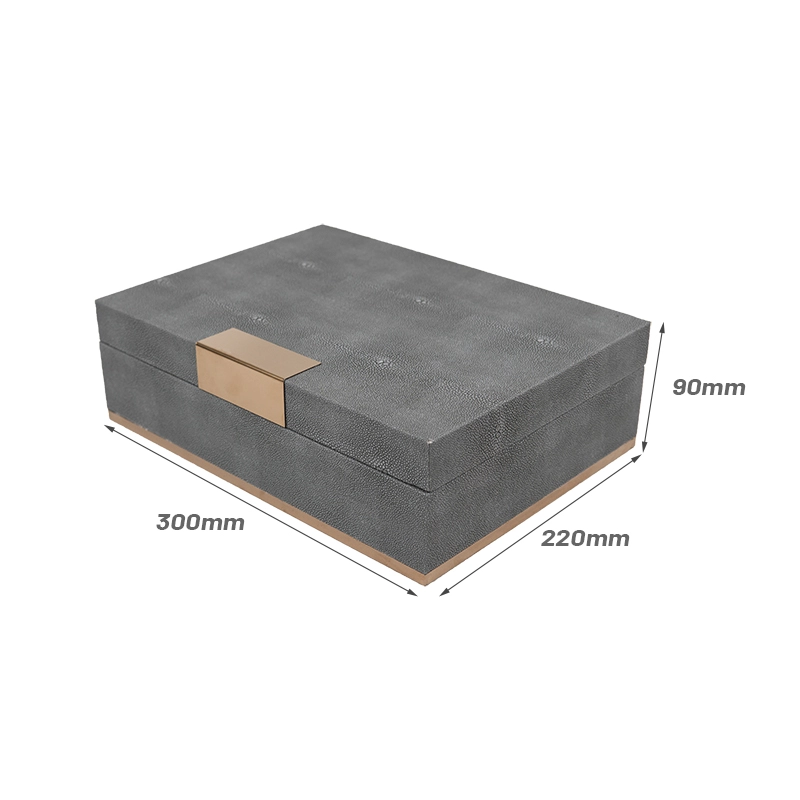 Spot Goods Fish roe pattern wooden box High Grade Magnetic Flip MDF Wooden Box Custom Logo Packaging Gift Boxes With SABER Certificate