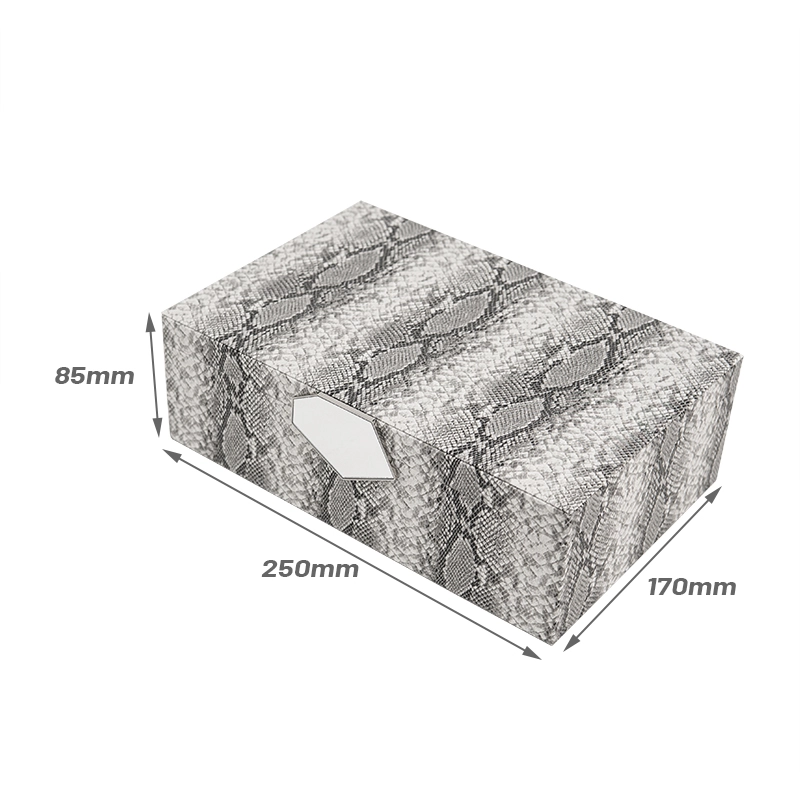 Spot Goods Luxury PU Leather Box Rectangular Wooden Storage Flip MDF Wood Gift Box Handmade Case Box With SABER Certificate