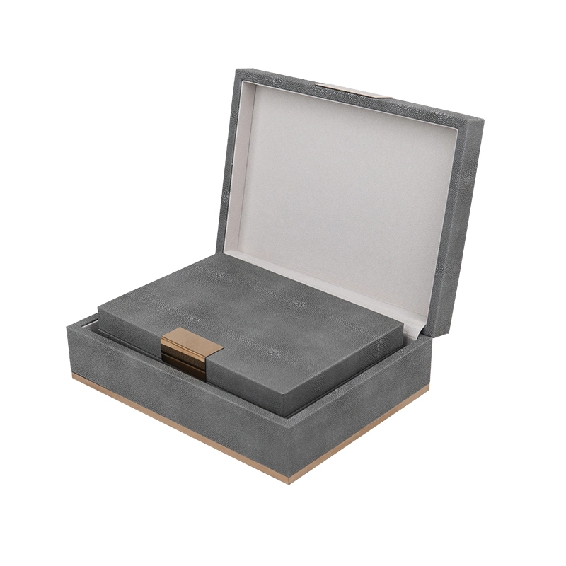 Spot Goods Fish roe pattern wooden box High Grade Magnetic Flip MDF Wooden Box Custom Logo Packaging Gift Boxes With SABER Certificate