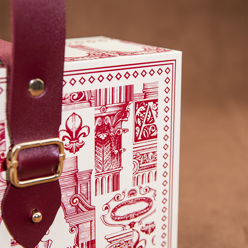 Luxury High Quality Cardboard Packaging Green Removable Cover Paper Gift Box Paper Packaging Box Perfume Chocolate Jewelry Packaging Box With PU Leather Handle