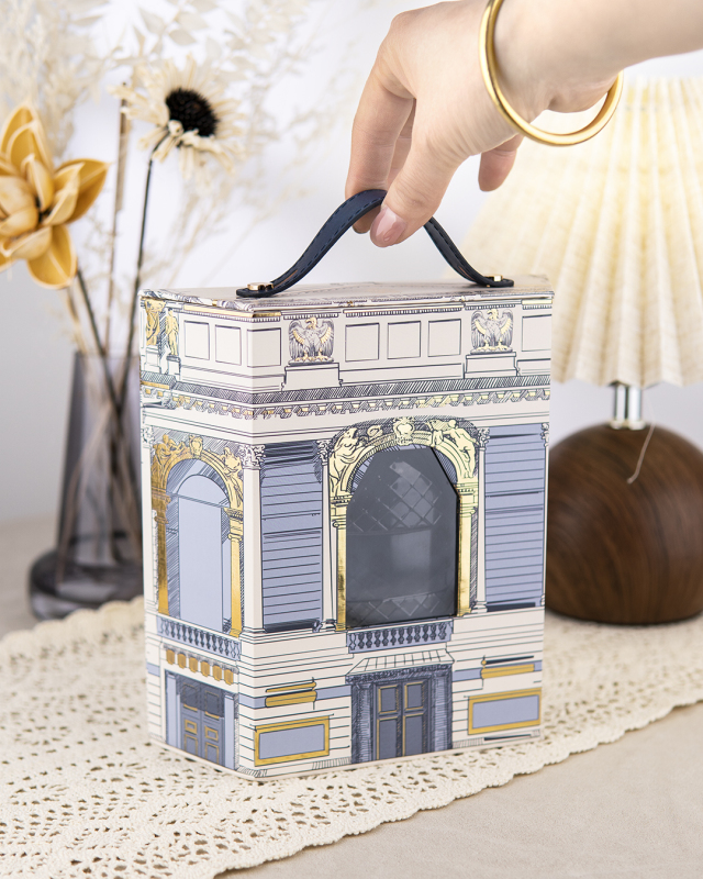 Rectangular Flip-Top Window Printting Paper Box Perfume Packaging Box Custom Printed Logo Luxury Velvet Lined Clear Window Perfume Display Box Recyclable Perfume Box