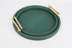 FISH ROE PATTERN LEATHER HOME DECORATION SET