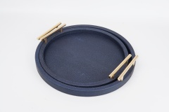 FISH ROE PATTERN LEATHER HOME DECORATION SET