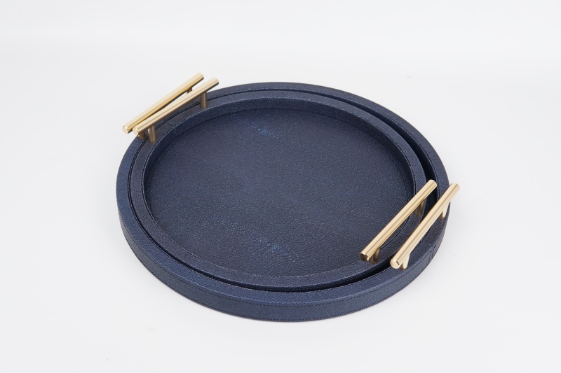 FISH ROE PATTERN LEATHER HOME DECORATION SET