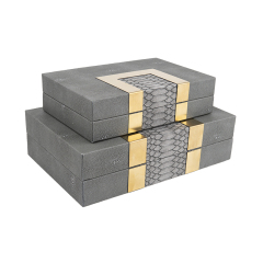 L-SHAPED METAL SHEET SET WITH SNAKESKIN PATTEM PU