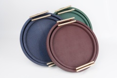 FISH ROE PATTERN LEATHER HOME DECORATION SET