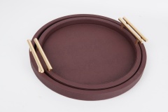 FISH ROE PATTERN LEATHER HOME DECORATION SET