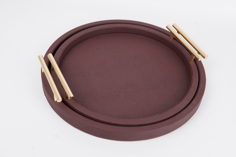 FISH ROE PATTERN LEATHER HOME DECORATION SET