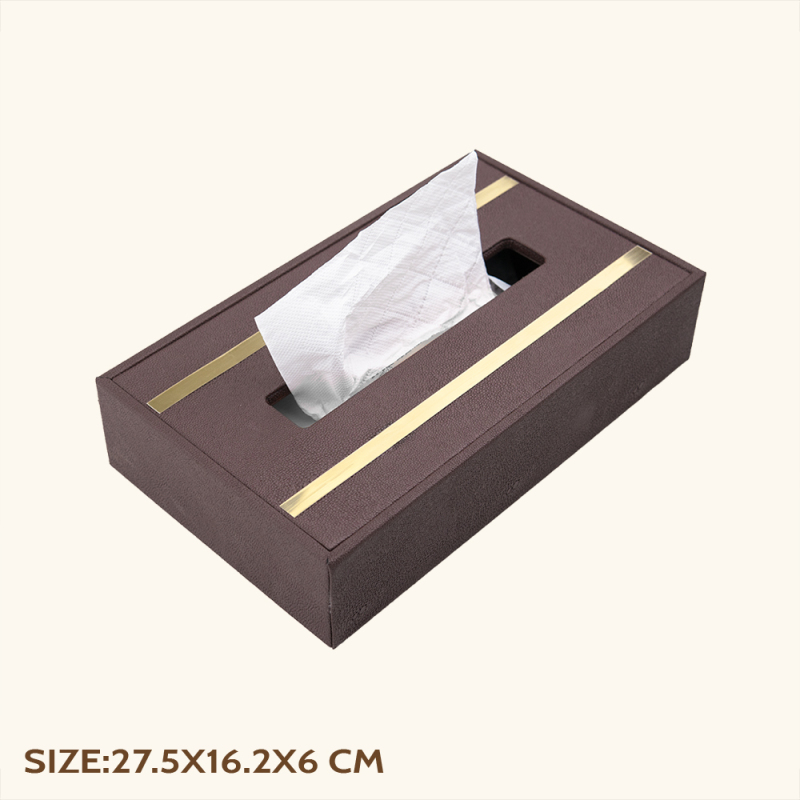 METAL FRAME FISH ROE PU TISSUE BOX