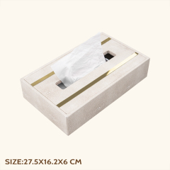 METAL FRAME FISH ROE PU TISSUE BOX
