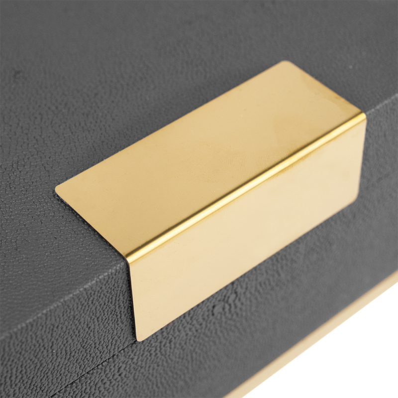 FISH ROE PATTEM LEATHER BOX -TWO PIECE SET