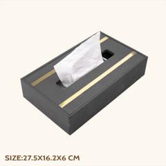 METAL FRAME FISH ROE PU TISSUE BOX