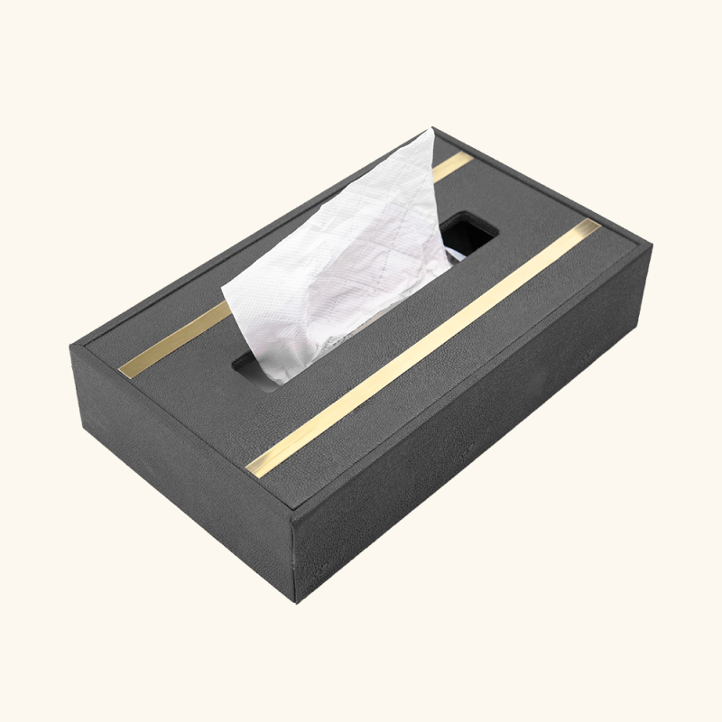 METAL FRAME FISH ROE PU TISSUE BOX