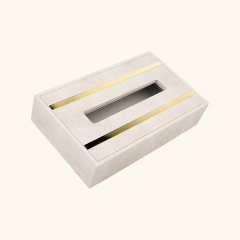 METAL FRAME FISH ROE PU TISSUE BOX