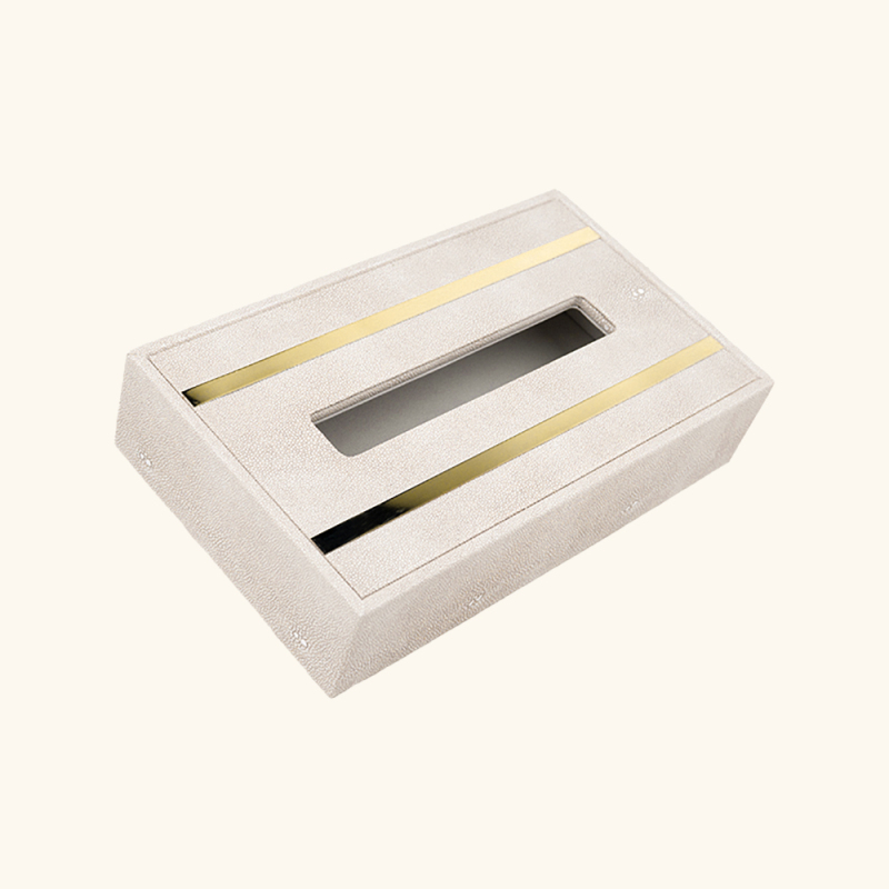 METAL FRAME FISH ROE PU TISSUE BOX
