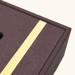 METAL FRAME FISH ROE PU TISSUE BOX