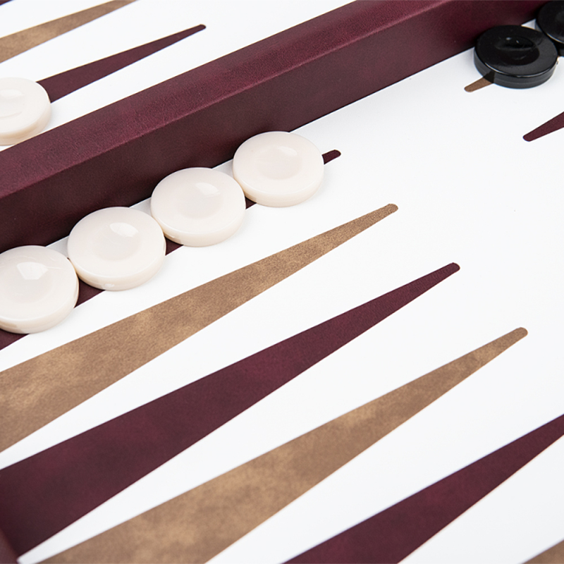 BACKGAMMON LEATHER BOX SET