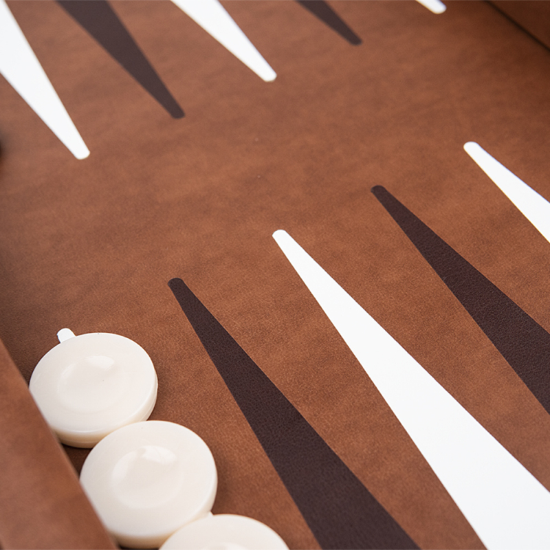 BACKGAMMON LEATHER BOX SET