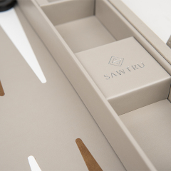 BACKGAMMON LEATHER BOX SET